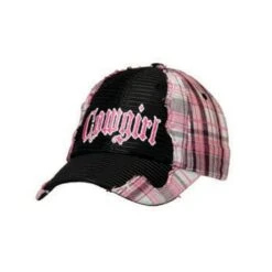 Baseball Cap Rose Karo Cowgirl Rosa/schwarz