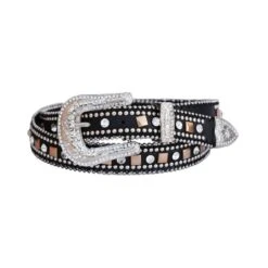 Damengürtel Schwarz Brass L