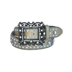 Damengürtel Strass Beige