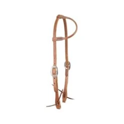 Einohrkopfstück Aus Harnessleder Mit Edelstahlschnalle