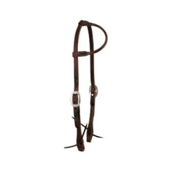 Einohrkopfstück Harness Dunkel Mit Edelstahlschnalle