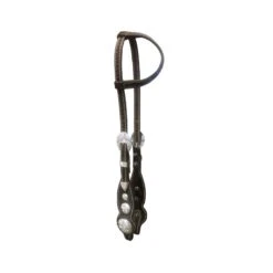 Einohr-Showkopfstück Mit Breitem Backenstück Und Silber Conchas -Super Equestrian Supplies einohrtrense mit conchas aus silber einohrkopfstueck showtrense westernreiten4