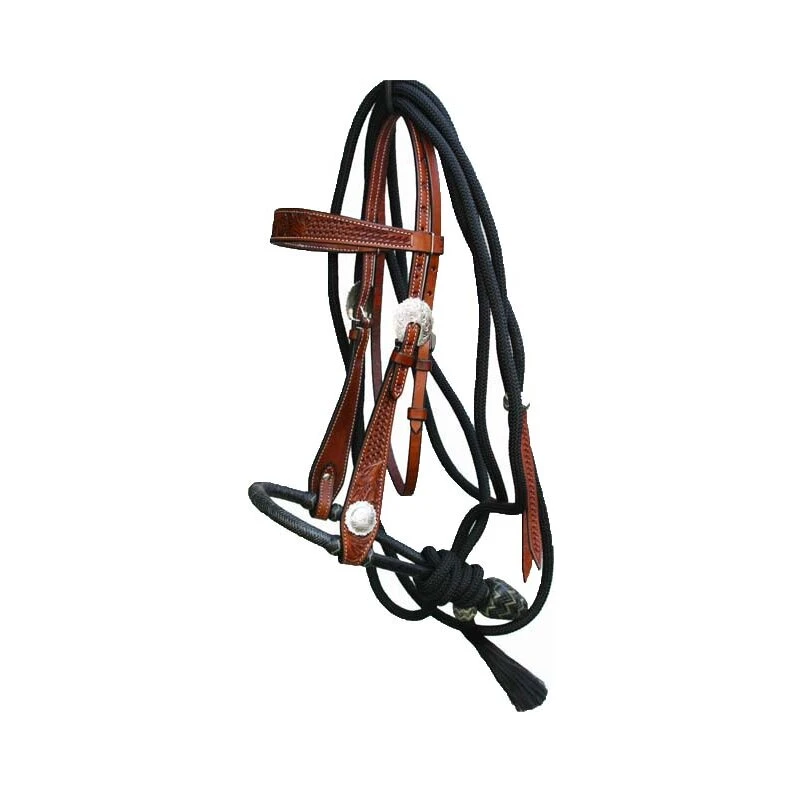 Bosal Set Mit Silber Conchas Und Nylon Mecate 3 Bosal Set Mit Silber Conchas Und Nylon Mecate