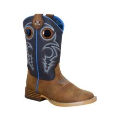 Cowboystiefel Für Kinder Blau Größe 20-28 Mit Reißverschluss