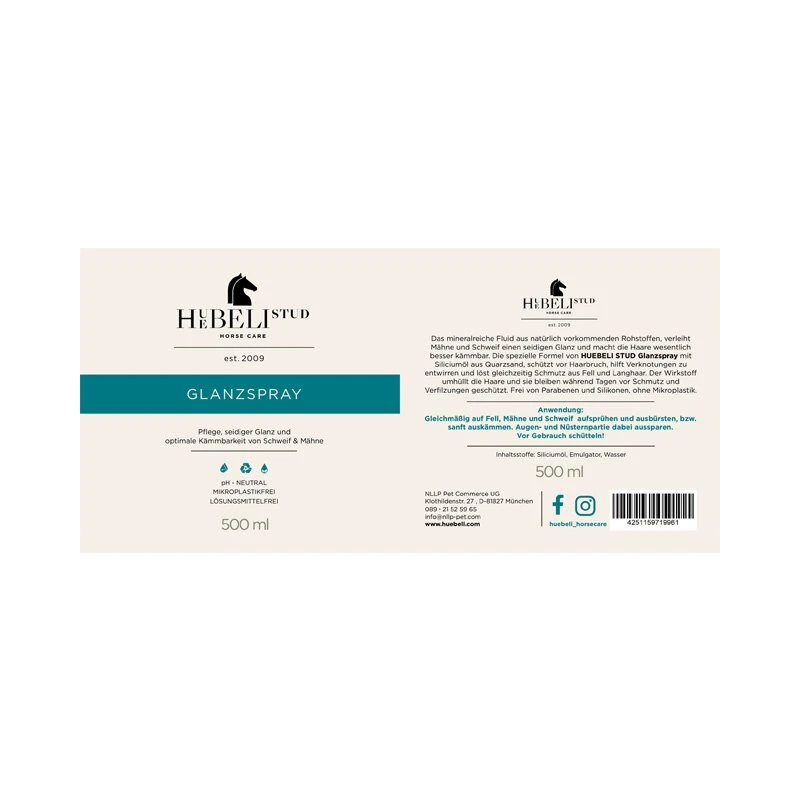 Schweif Und Mähnenspray Silk Huebeli Stud Horse Care 4 Schweif Und Mähnenspray Silk Huebeli Stud Horse Care - Image 2