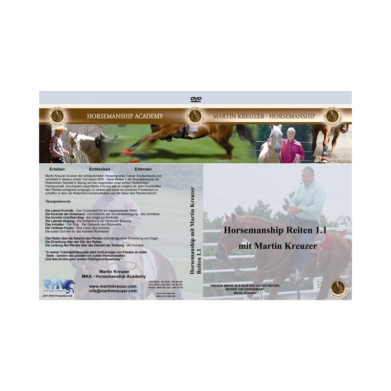 DVD Horsemanship Reiten 1.1 Mit Martin Kreuzer 3 DVD Horsemanship Reiten 1.1 Mit Martin Kreuzer