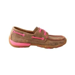 Women´s Driving Mocs Neon Pink -Super Equestrian Supplies womens driving mocs neon pink6